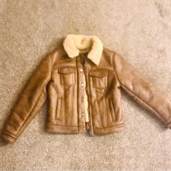 Levi's Jackets & Blazers - Tan Sherpa Faux Leather Type Jacket| Women Size S|NWT
